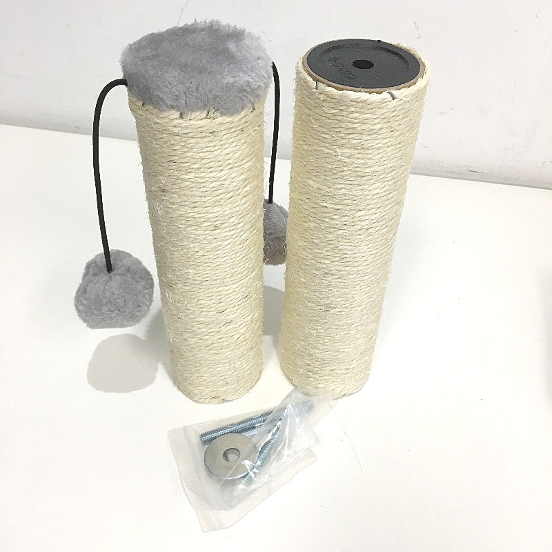 Tall Indoor Cat Scratcher Post Tower Heavy Base Natural Sisal Rope