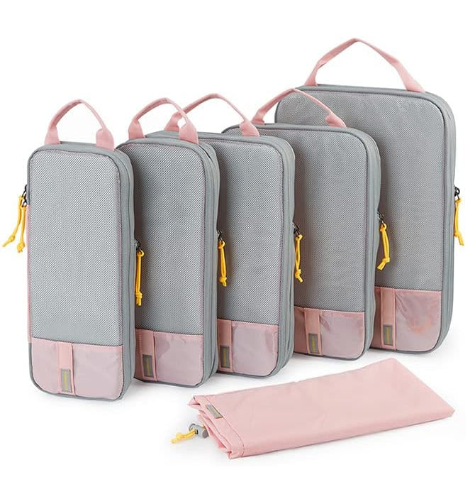 Bagsmart Set Of 6 Compression Packing Cubes Travel Bags Lightweight Organisers