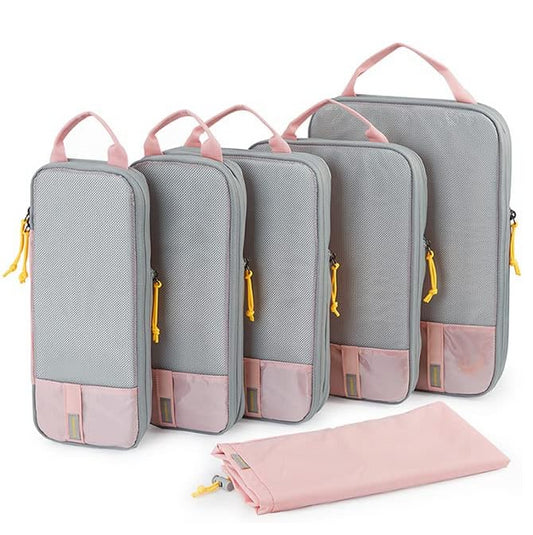 Bagsmart Set Of 6 Compression Packing Cubes Travel Bags Lightweight Organisers