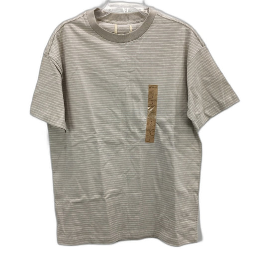 General Pants Co Brown O.G. Skate Classic Striped Cotton Tee Mens Size Small