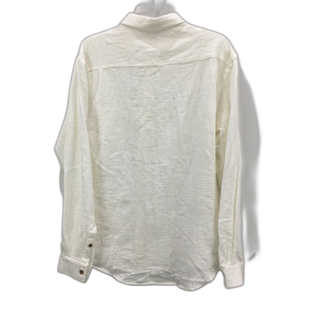 Insight Long Sleeve Cream Button Up Cotton Casual Shirt Mens Size S/M