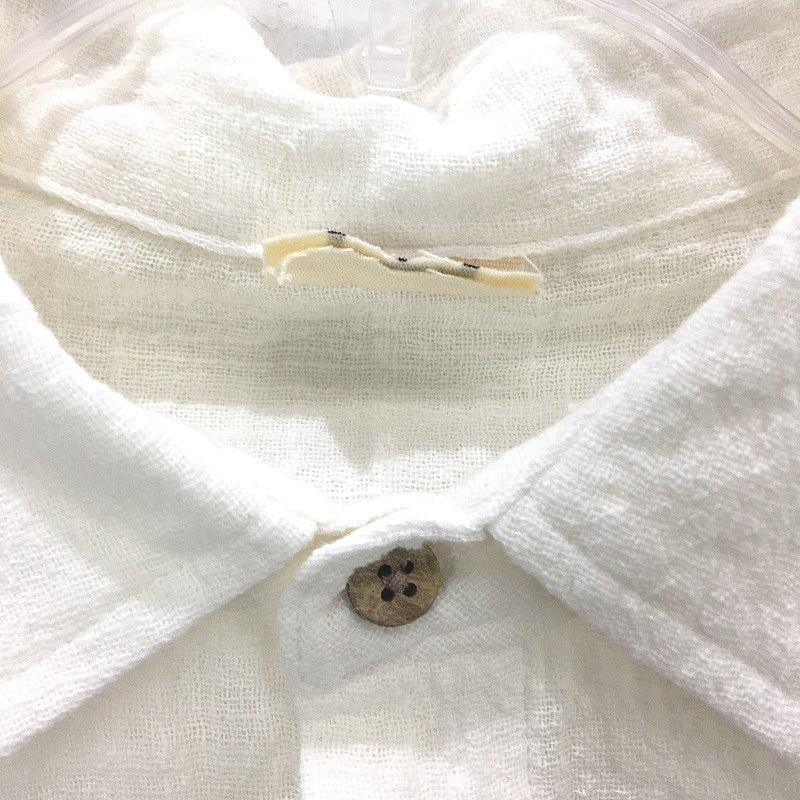 Insight Long Sleeve Cream Button Up Cotton Casual Shirt Mens Size S/M