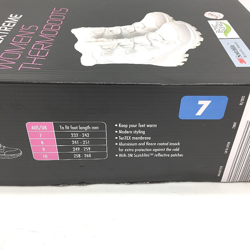 Crane Snow Extreme Thermoboots Warm Boots Fleece Lined White Womens Size 7 NEW