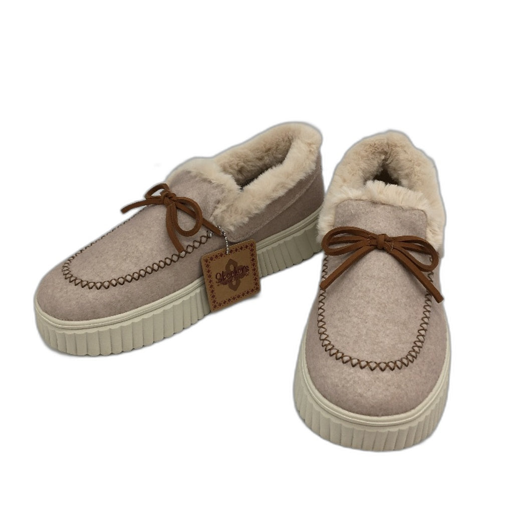 Skechers Memory Foam Cozy Ojai Faux Wool Moccasin Slippers Ladies Size 9.5 NEW