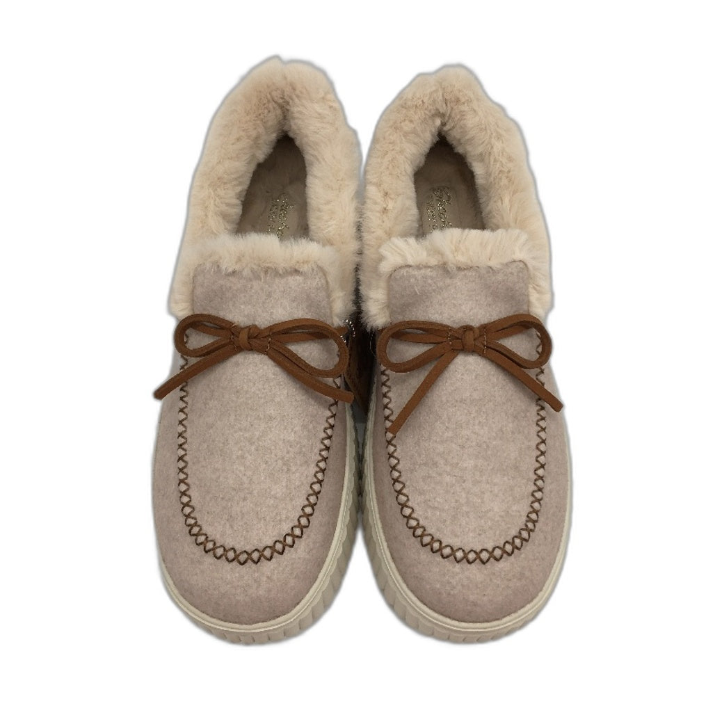 Skechers Memory Foam Cozy Ojai Faux Wool Moccasin Slippers Ladies Size 9.5 NEW