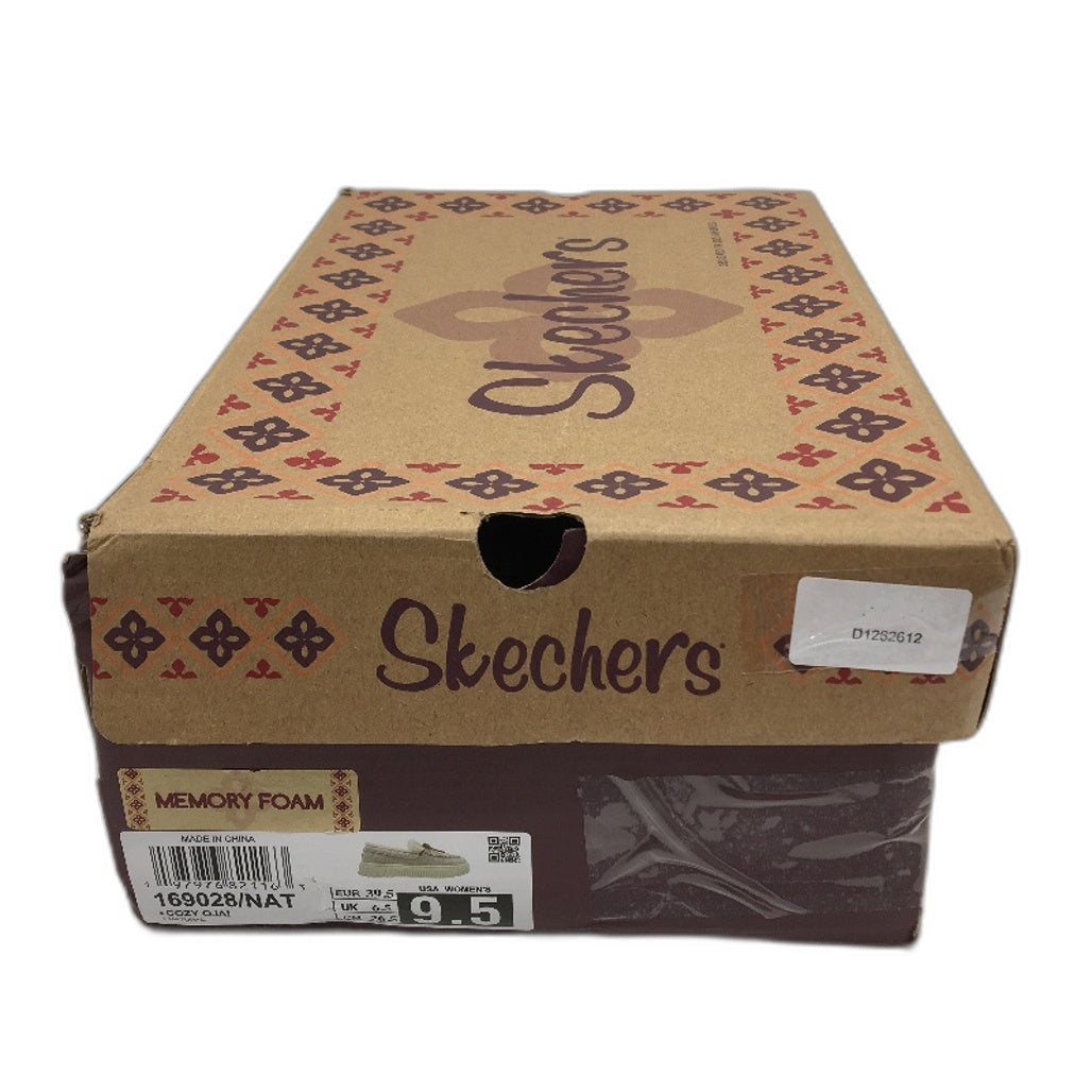 Skechers Memory Foam Cozy Ojai Faux Wool Moccasin Slippers Ladies Size 9.5 NEW