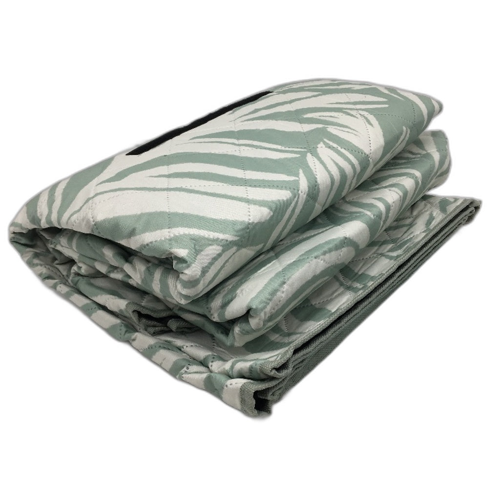 Foldable Green Leaf Pattern Water Resistant Backing Beach Picnic Mat 200cm NEW