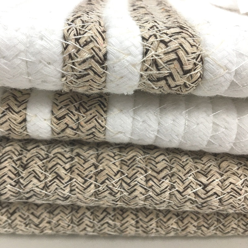Durable Laundry Natural Collapsible Tall Cotton Woven Rope Home Decor Basket NEW