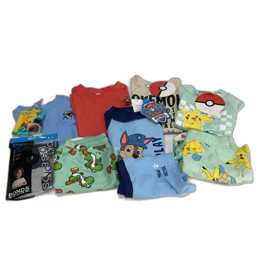 Pokemon Paw Patrol Mixed Character 13 Piece Clothing Pack Kids Boys Size 4 NEW