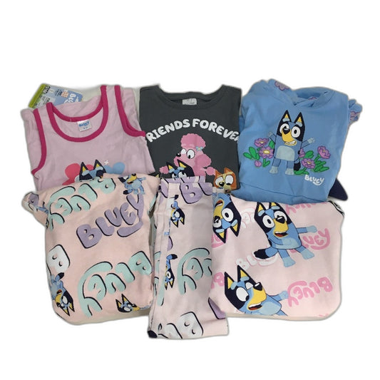 Target Bluey & Friends 6 Piece Dress & Jumper Clothing Pack Girls Size 4 NEW