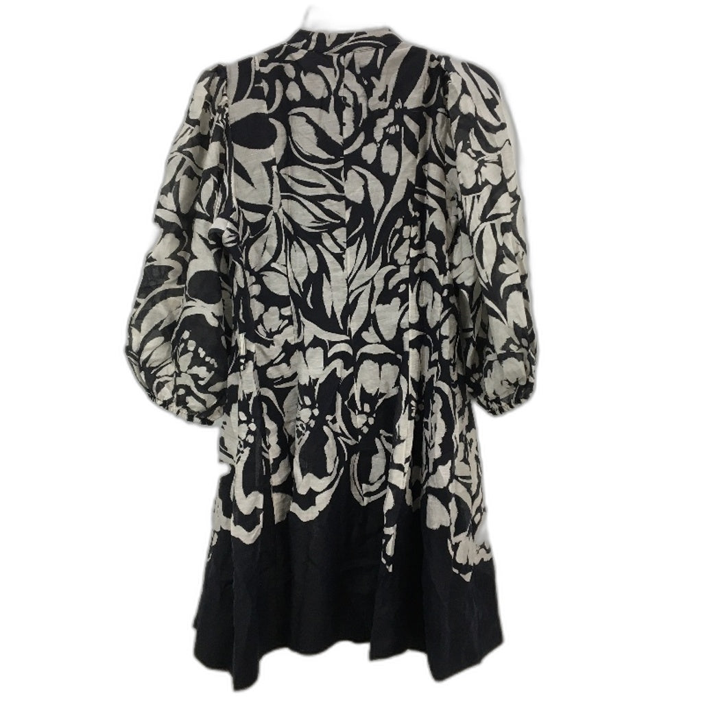 Portmans Linen Blend Melanie Placement Print Mini Dress Ladies Size 10 NEW