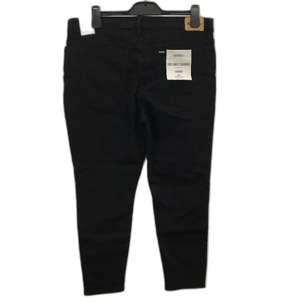 Riders By Lee Black Mid Ankle Skimmer Skinny Crop Denim Jeans Ladies Size 18 NEW
