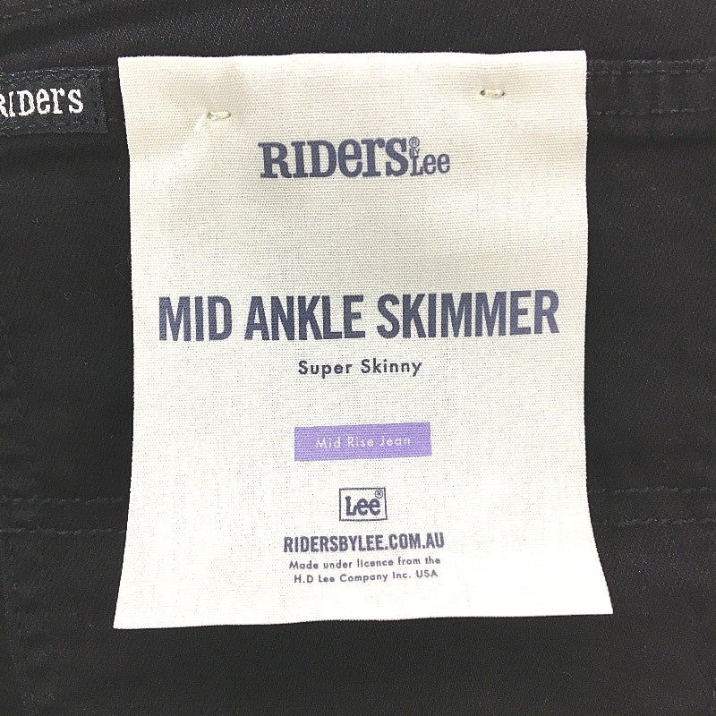 Riders By Lee Black Mid Ankle Skimmer Skinny Crop Denim Jeans Ladies Size 18 NEW