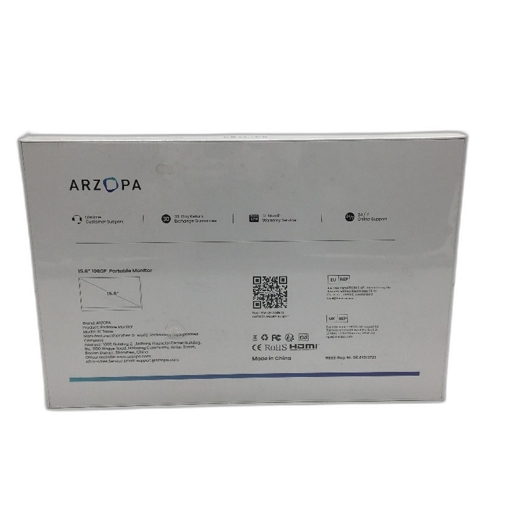 Arzopa S1 Table 15.6 Inch 1080P FHD USB-C HDMI HDR Portable Monitor NEW