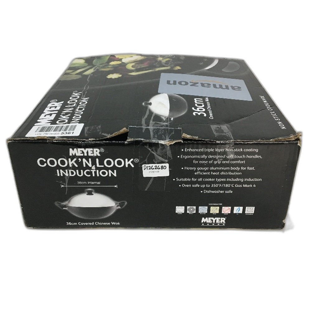 Meyer Cook n Look 36cm Non Stick Covered Induction Compatible Chinese Wok NEW
