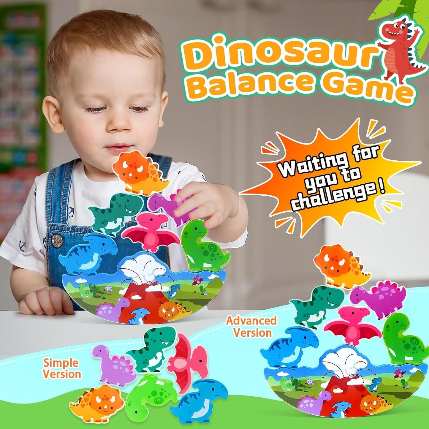 45 Piece Dinosaur Family Montessori Sensory Learning Play Toddler Toys NEW