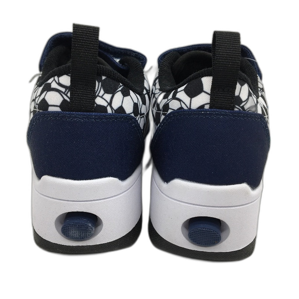 Pop by HEELYS Soccer Ball Pattern Navy Wheel Sneaker Boys Size EU 32 NEW