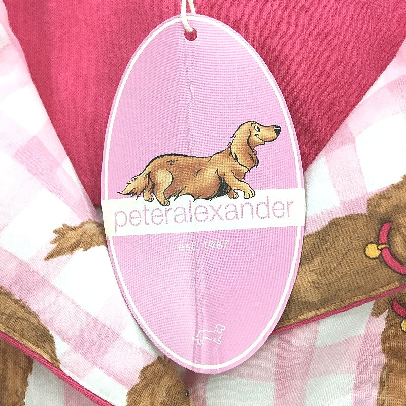 Peter Alexander Groodle Pink Check Shortie PJ Set Ladies Size Medium NEW
