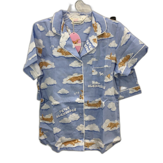 Peter Alexander Penny On A Cloud Blue Shortie PJ Set Ladies Size Small NEW
