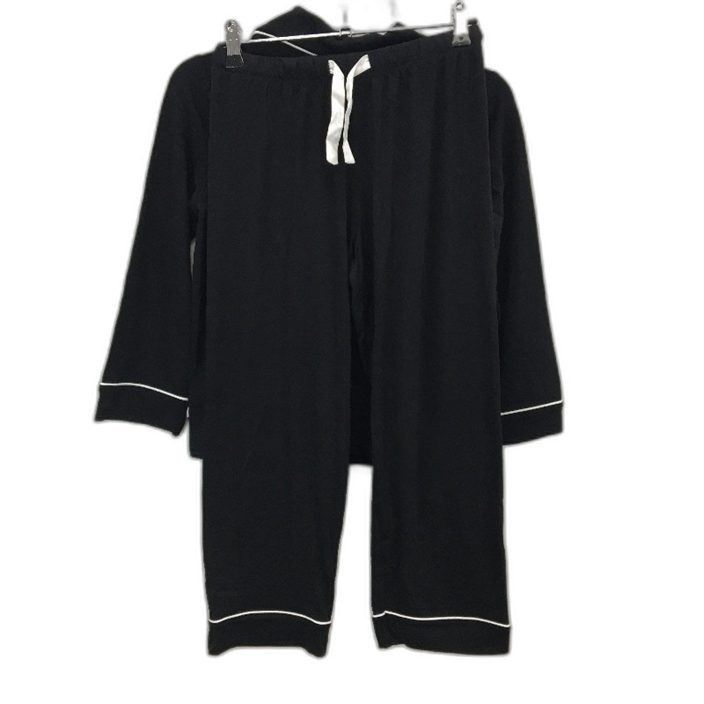 Peter Alexander Bamboo Long Black Pyjama Set Junior Girls Size Youth 10 NEW