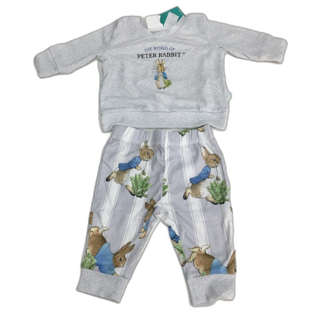 Peter Alexander Peter Rabbit Plush Long PJ Set Baby Boys Size 00/3-6 Months NEW