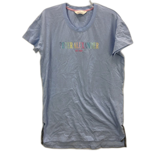 Peter Alexander Rainbow Logo Blue Cotton Nightie Ladies Size Small NEW