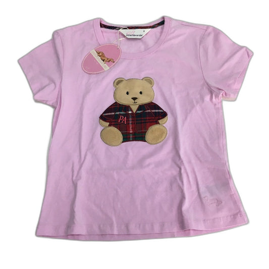 Peter Alexander Teddy Bear Pink Baby Tee Shirt Ladies Size Small NEW