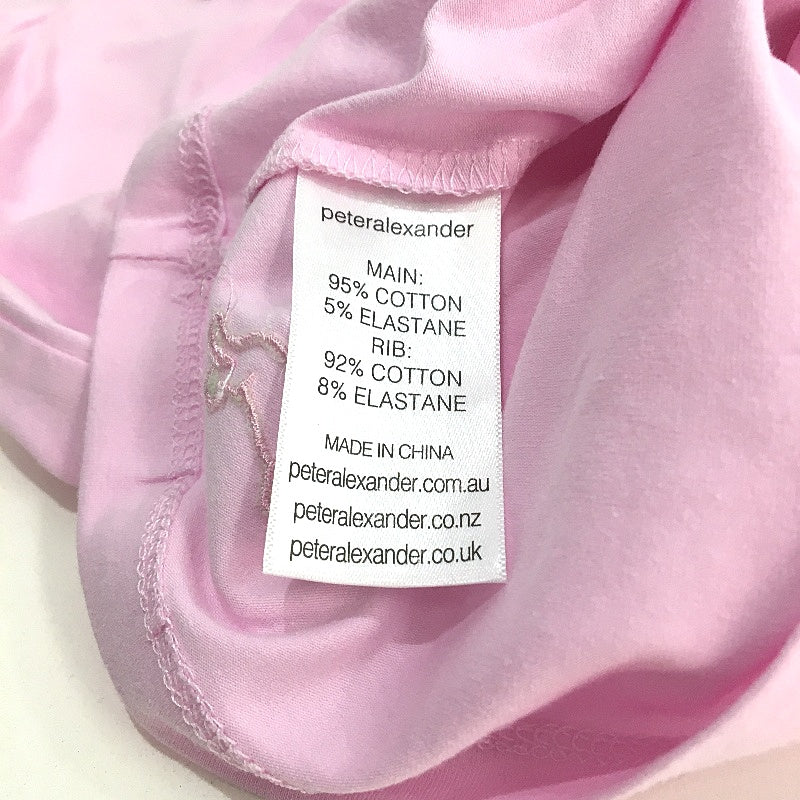 Peter Alexander Teddy Bear Pink Baby Tee Shirt Ladies Size Small NEW