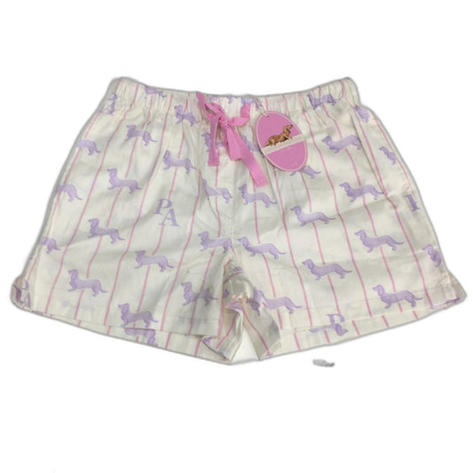 Peter Alexander Penny Pink Stripe Cream Boxer Shorts Ladies Size Small NEW