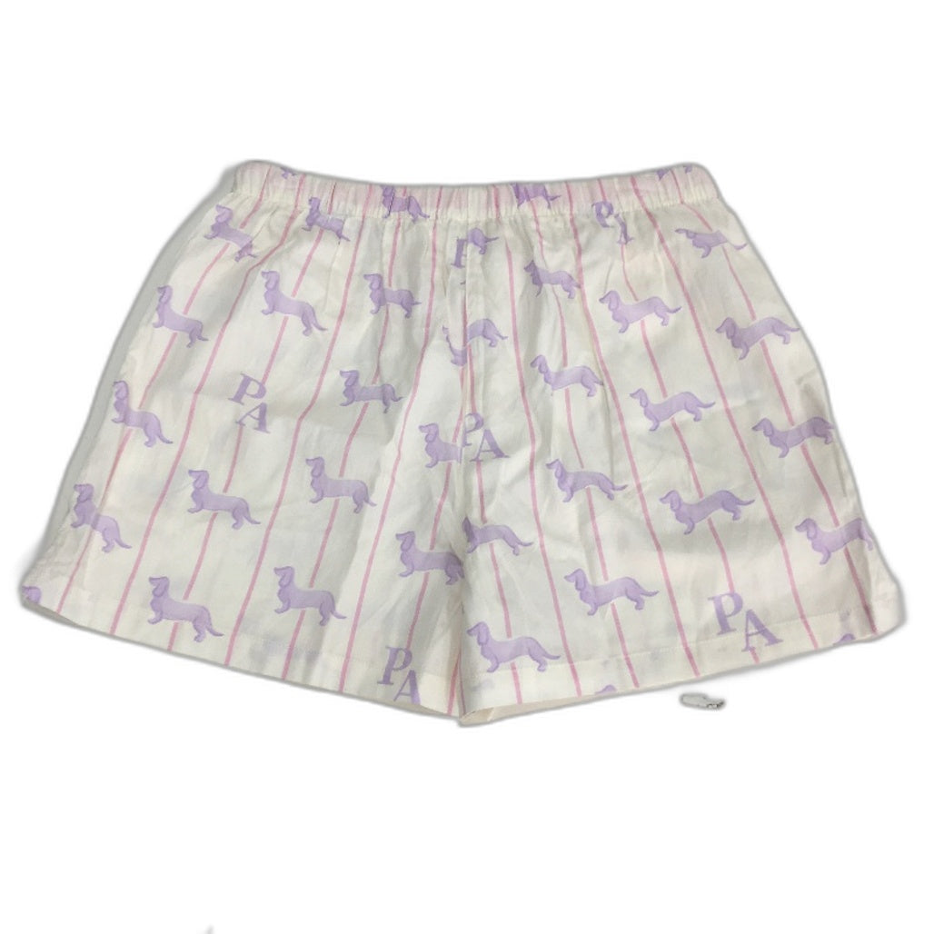 Peter Alexander Penny Pink Stripe Cream Boxer Shorts Ladies Size Small NEW