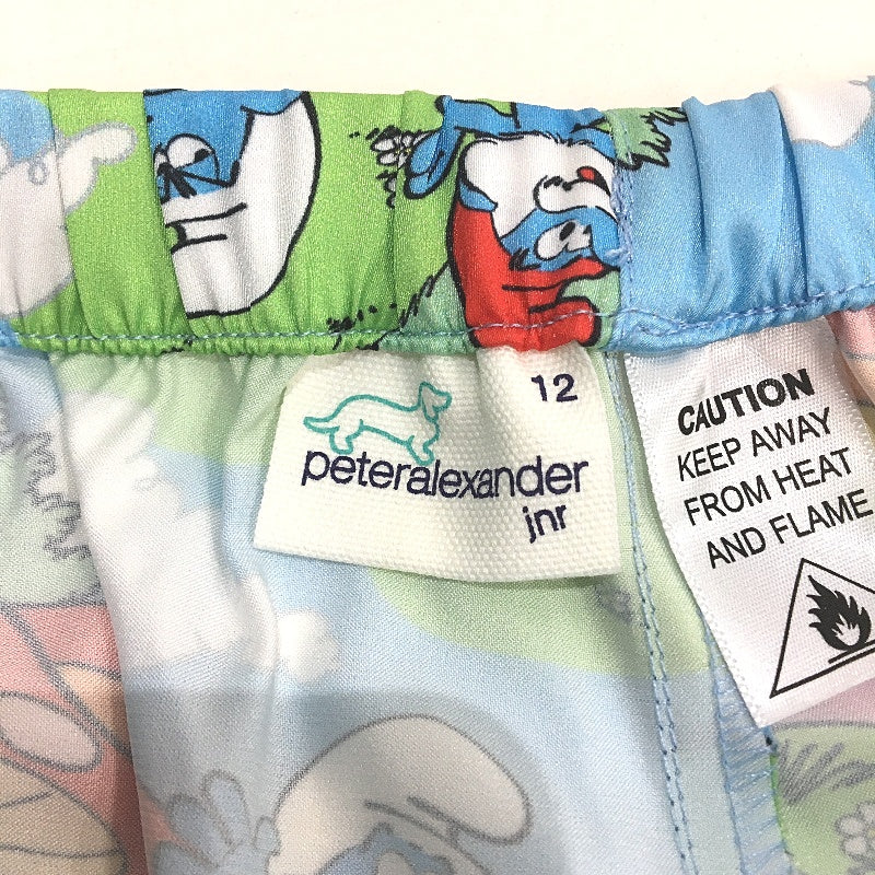 Peter Alexander The Smurfs Print Satin Shorts Junior Girls Size Youth 12 NEW