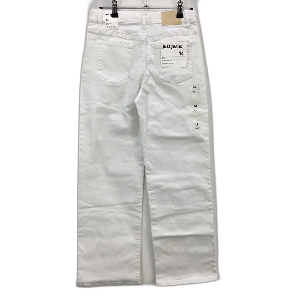 Just Jeans Baggy Relaxed Mid Rise Bright White Denim Jeans Ladies Size AU 14 NEW