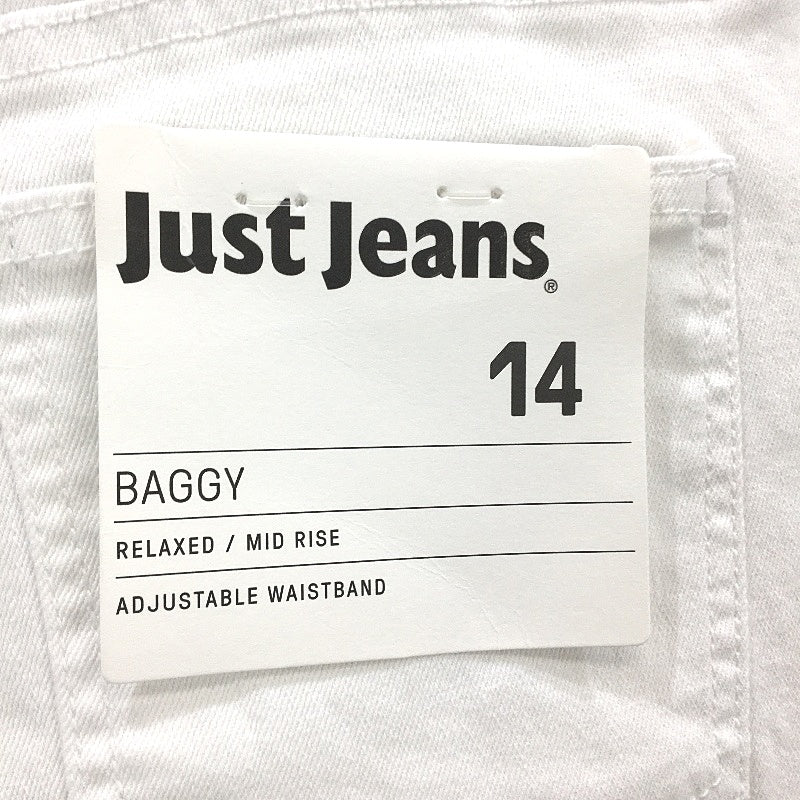 Just Jeans Baggy Relaxed Mid Rise Bright White Denim Jeans Ladies Size AU 14 NEW