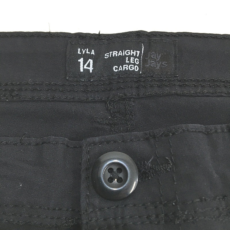 Jay Jays Lyla High Rise Comfort Stretch Black Cargo Pants Ladies Size AU 14 NEW