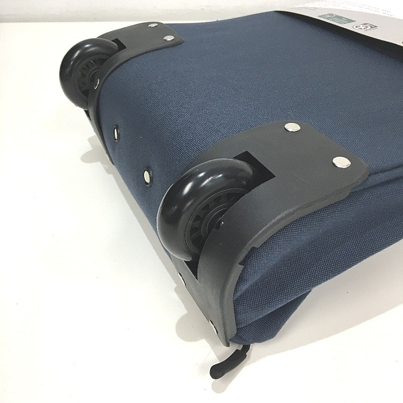 Skylite Navy Blue Durable Canvas Fabric Twin Wheel Rolling Duffle Bag 52L NEW