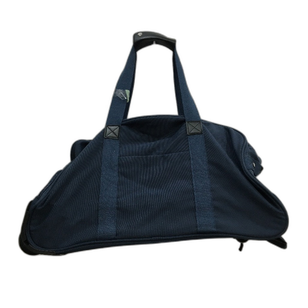 Skylite Navy Blue 52L Durable Canvas Fabric Twin Wheel Rolling Duffle Bag NEW