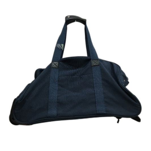 Skylite Navy Blue 52L Durable Canvas Fabric Twin Wheel Rolling Duffle Bag NEW