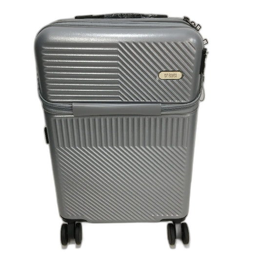 Travel 20" Silver Carry On Hardshell TSA Lockable Lightweight Suitcase NEW