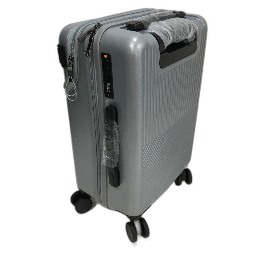 Travel 20" Silver Carry On Hardshell TSA Lockable Lightweight Suitcase NEW