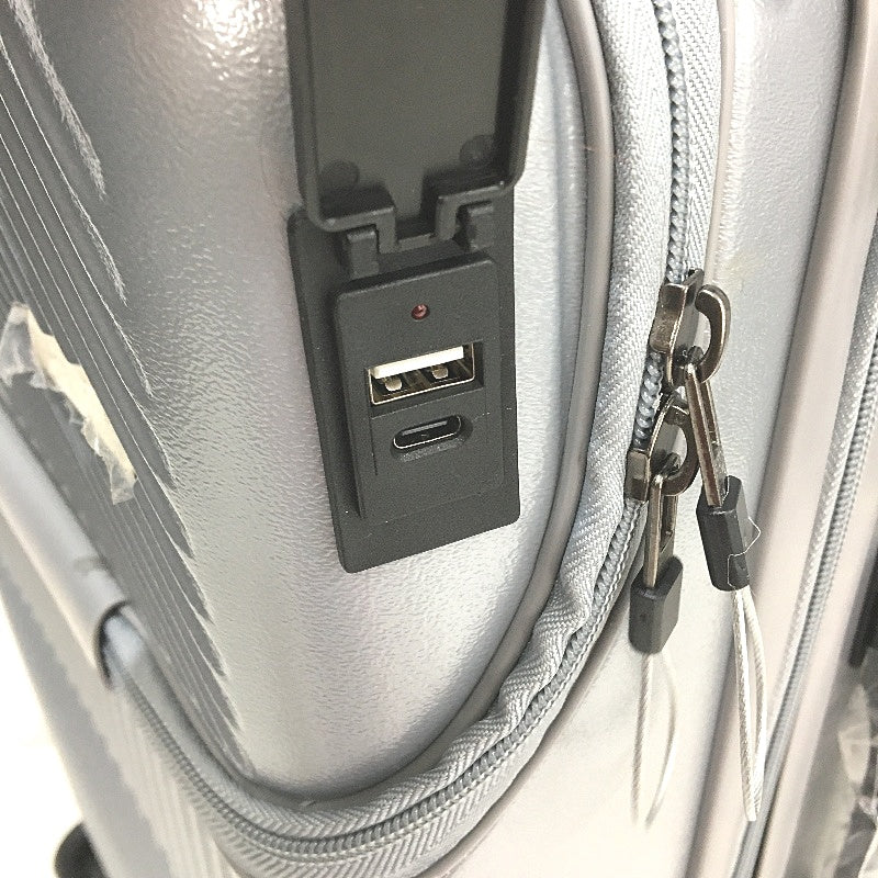 Travel 20" Silver Carry On Hardshell TSA Lockable Lightweight Suitcase NEW