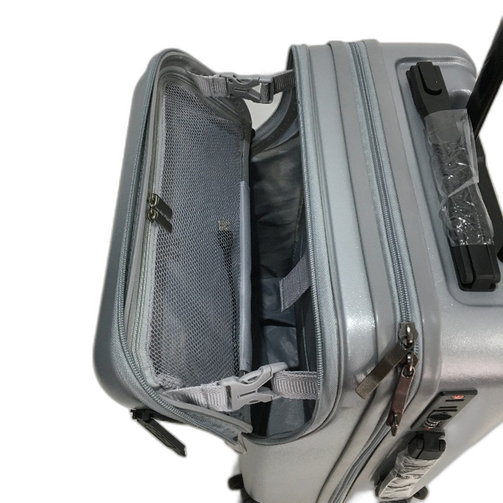 Travel 20" Silver Carry On Hardshell TSA Lockable Lightweight Suitcase NEW