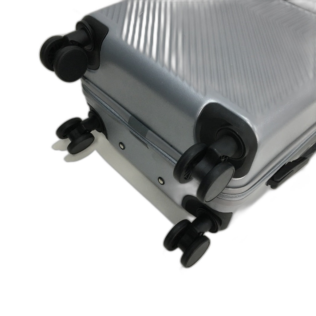 Travel 20" Silver Carry On Hardshell TSA Lockable Lightweight Suitcase NEW