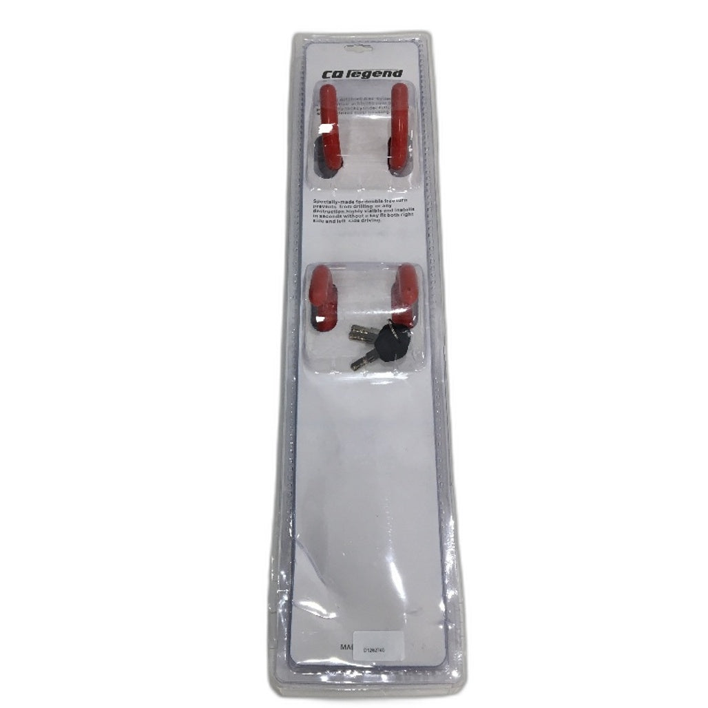Blissora Heavy Duty Antitheft Device Adjustable Steering Wheel Lock Red NEW