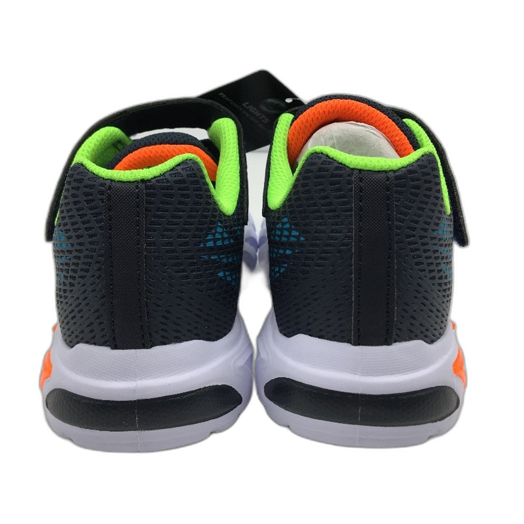Skechers Light Up Flex-Glow Elite Vorlo Navy Green Kids Size US 3 UK 2 EU 35 NEW