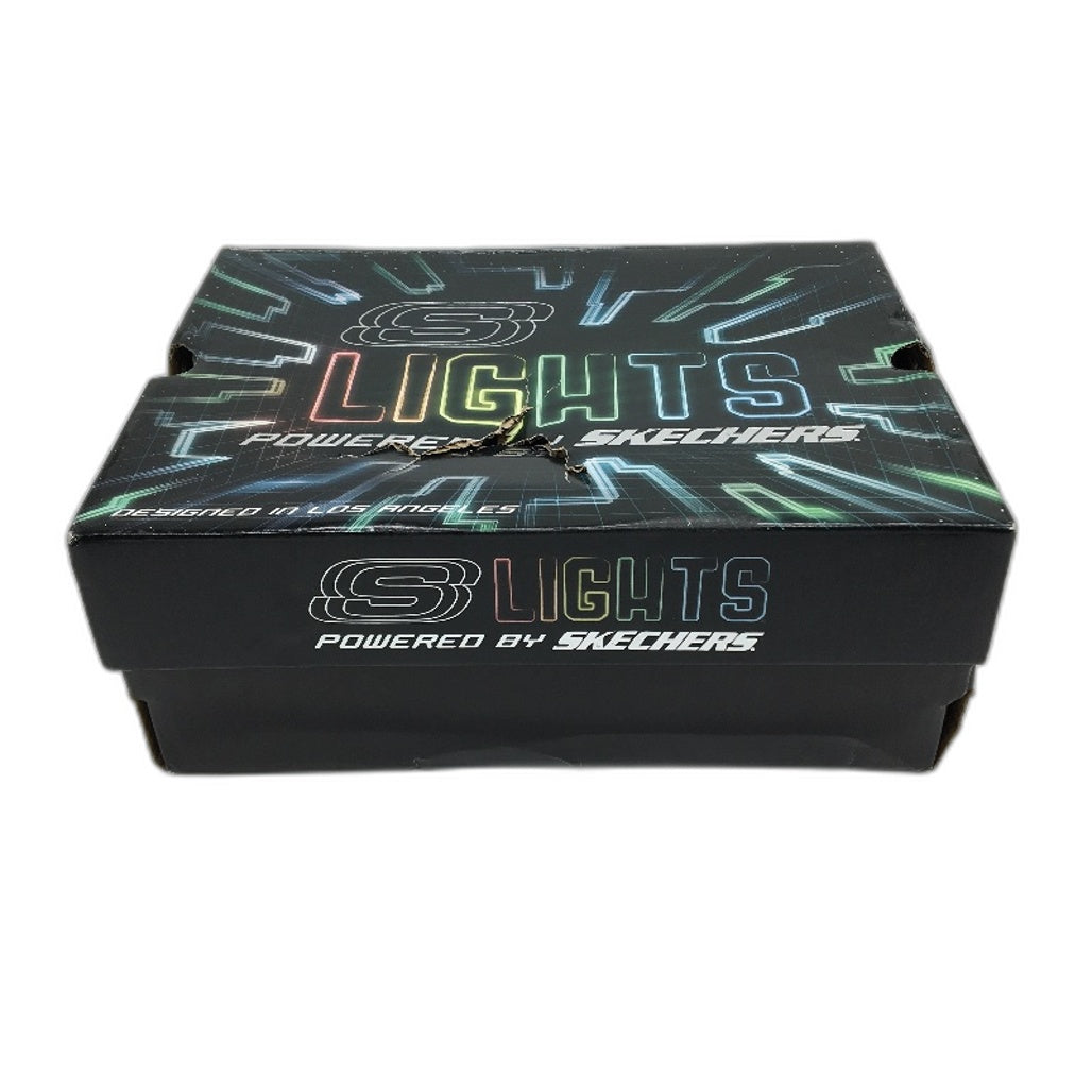 Skechers Light Up Flex-Glow Elite Vorlo Navy Green Kids Size US 3 UK 2 EU 35 NEW