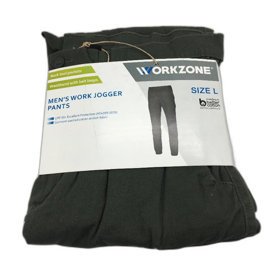 Workzone UPF50+ Green Tool Pocket Jogger Ankle Work Pants Mens Size L NEW
