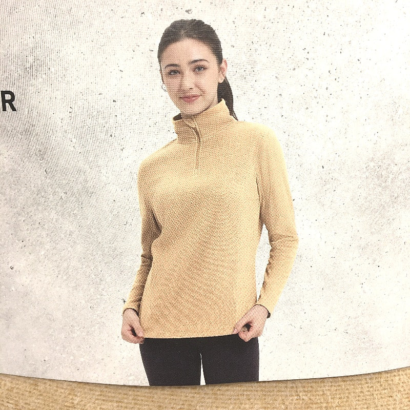 Crane Performance Caramel Tan Regular Fit Soft Touch Fleece Jumper Size M NEW