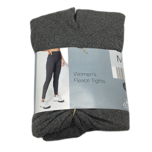 Crane Performance Grey Marle Fitness Full Length Fleece Tights Size M NEW