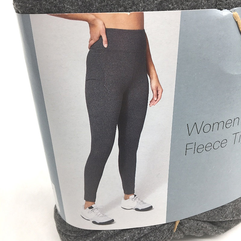 Crane Performance Grey Marle Fitness Full Length Fleece Tights Size M NEW