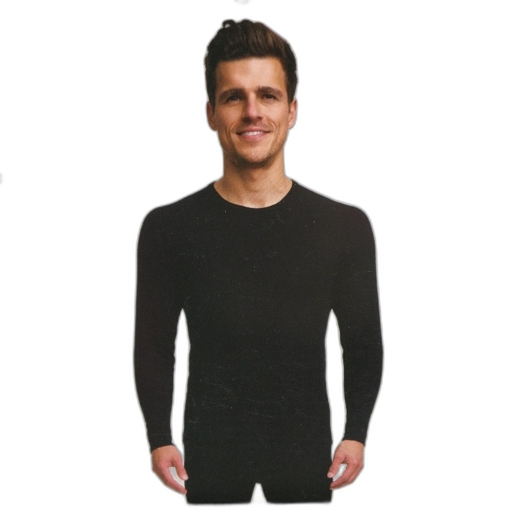 Westbay Black Waffle Slim Fit Cotton Blend LSleeve Thermal Top Mens Size XL NEW